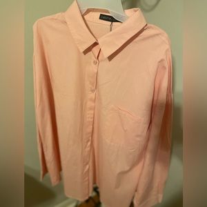 NWT Pink Zanzea collection dress shirt size 5 XL
